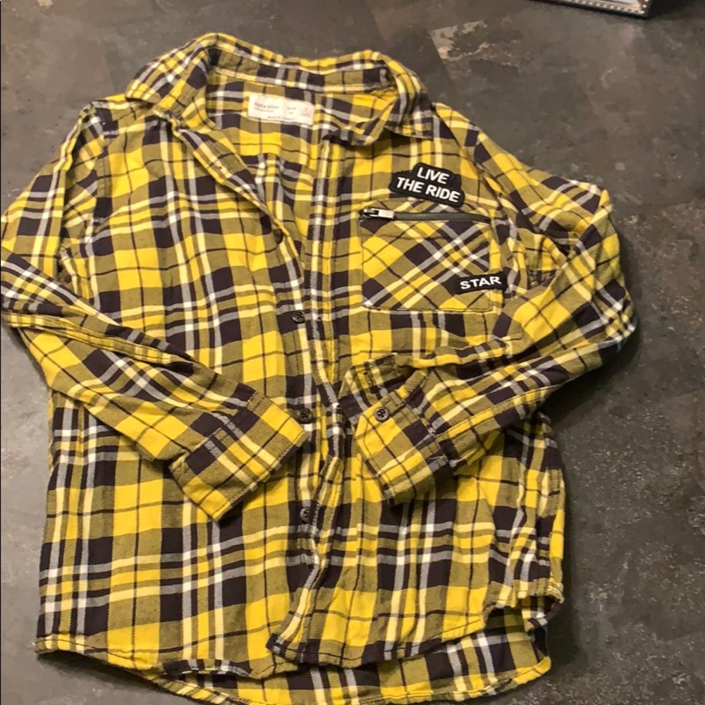 Zara Boys plaid Button Up Shirt